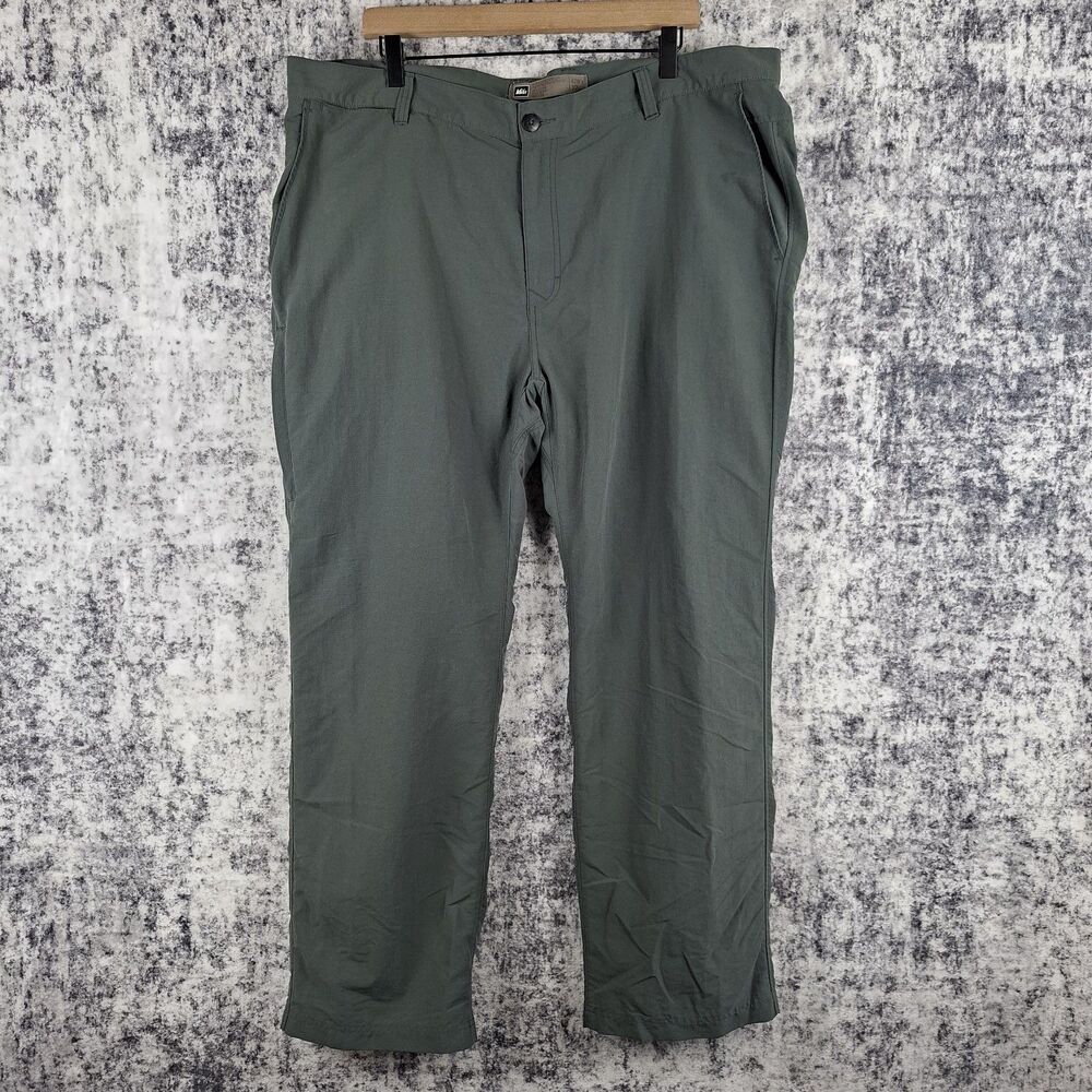 REI Pants Mens Size 42x30 Gray Nylon Polyester Cotton Hiking Travel Outdoor